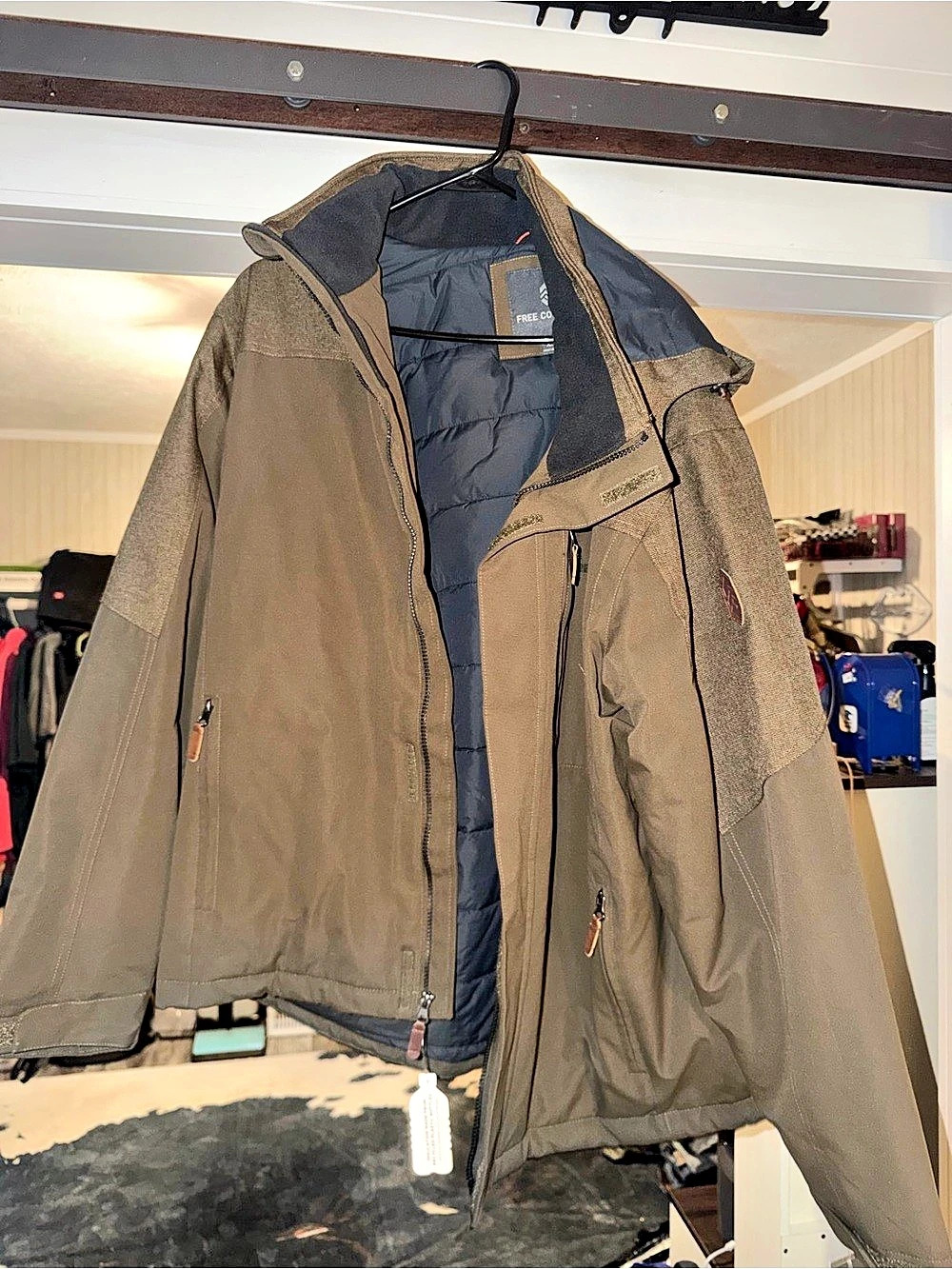 Free Country Brawny Canvas Function Work Jacket Men's Brown & Blue XXL